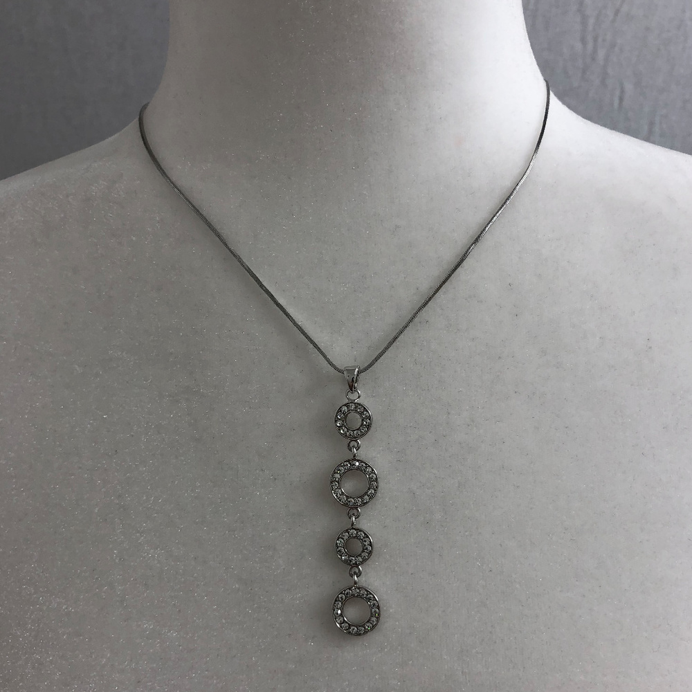 Ruth Linear Cubic Zirconia Circles Necklace